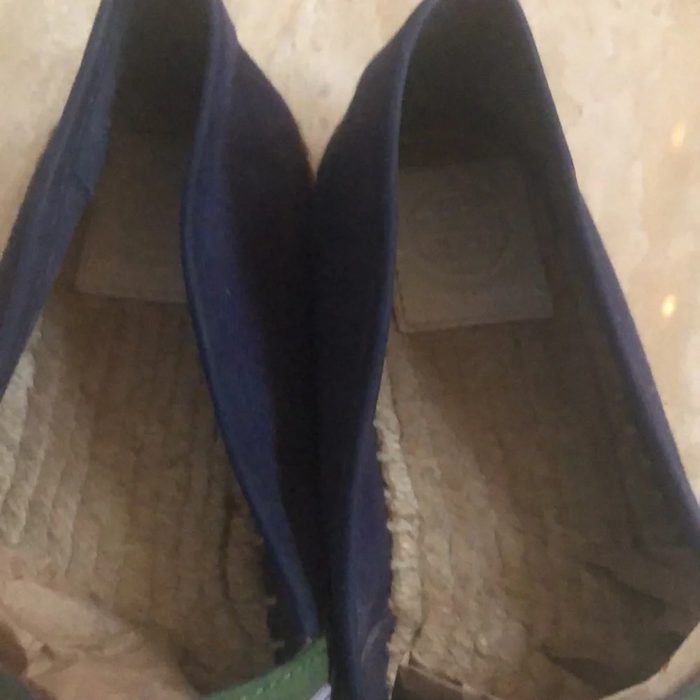 TORY BURCH ESPADRILLE logo canvas/leather